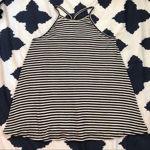 Old Navy High Neck Swing Tank Striped XS